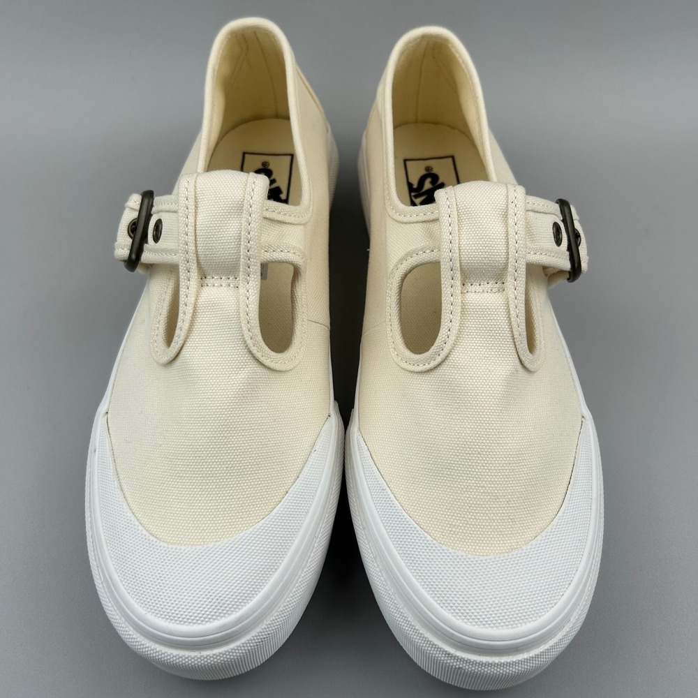 Vans Cream Canvas Mary Jane Sneakers